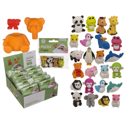 Dsp puzzelgum dieren. 4 ass in zakje. ca