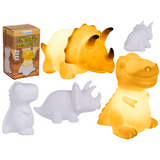 Lamp, dinosaurus met led (incl 3 batteri | 2 stuks - afbeelding 1