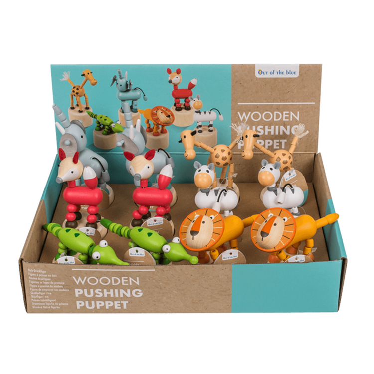 Dsp houten drukfiguren, dieren. 6 assort