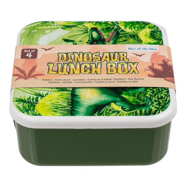 Lunchbox, dinosaurus, set van 4.
