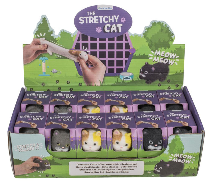 Dsp strech kat, 9 cm, 3 ass. 24 stuks in