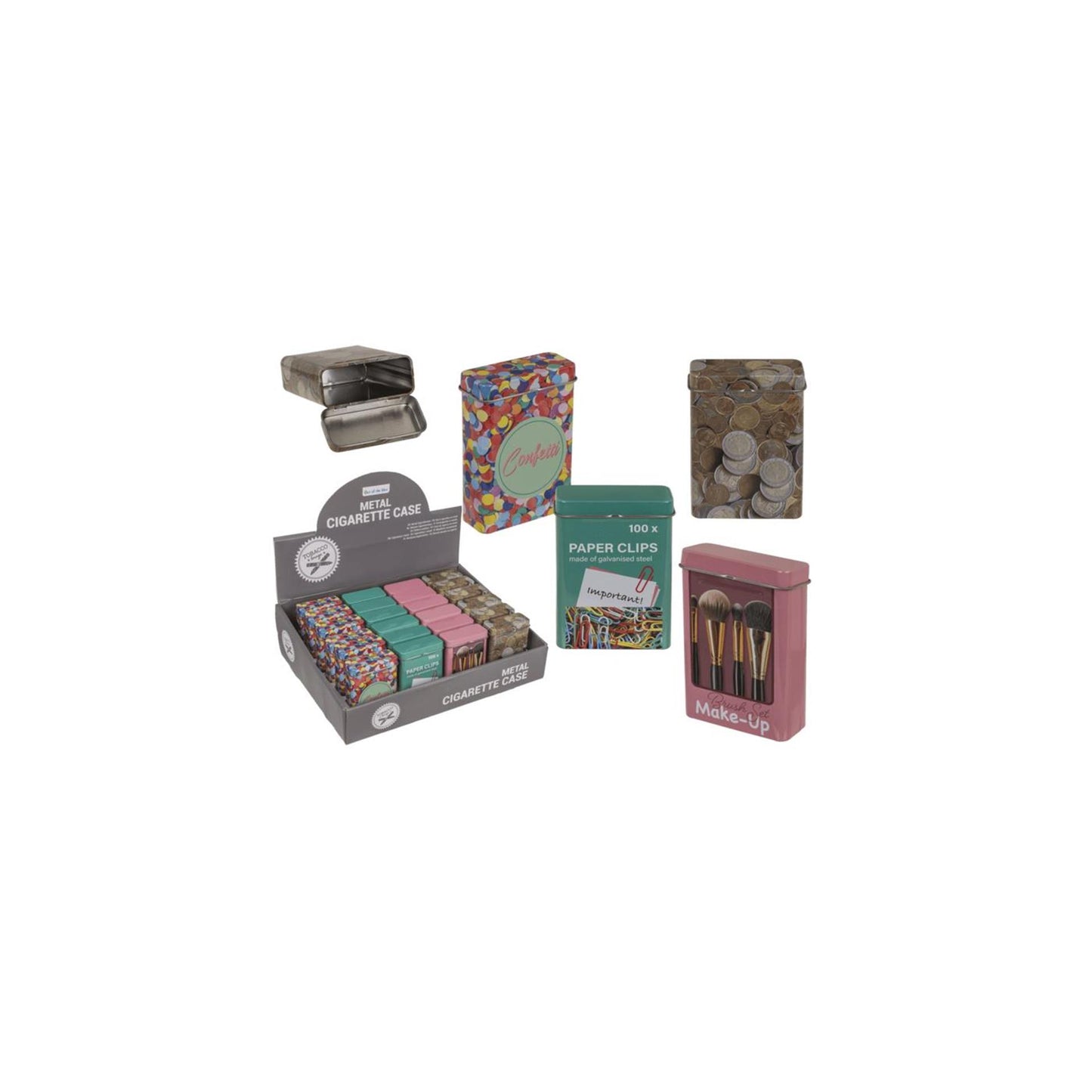 Ootb sigarettendoosje metaal 10x7cm