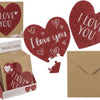 Ootb puzzel kaart hart 20 stukjes met envelop