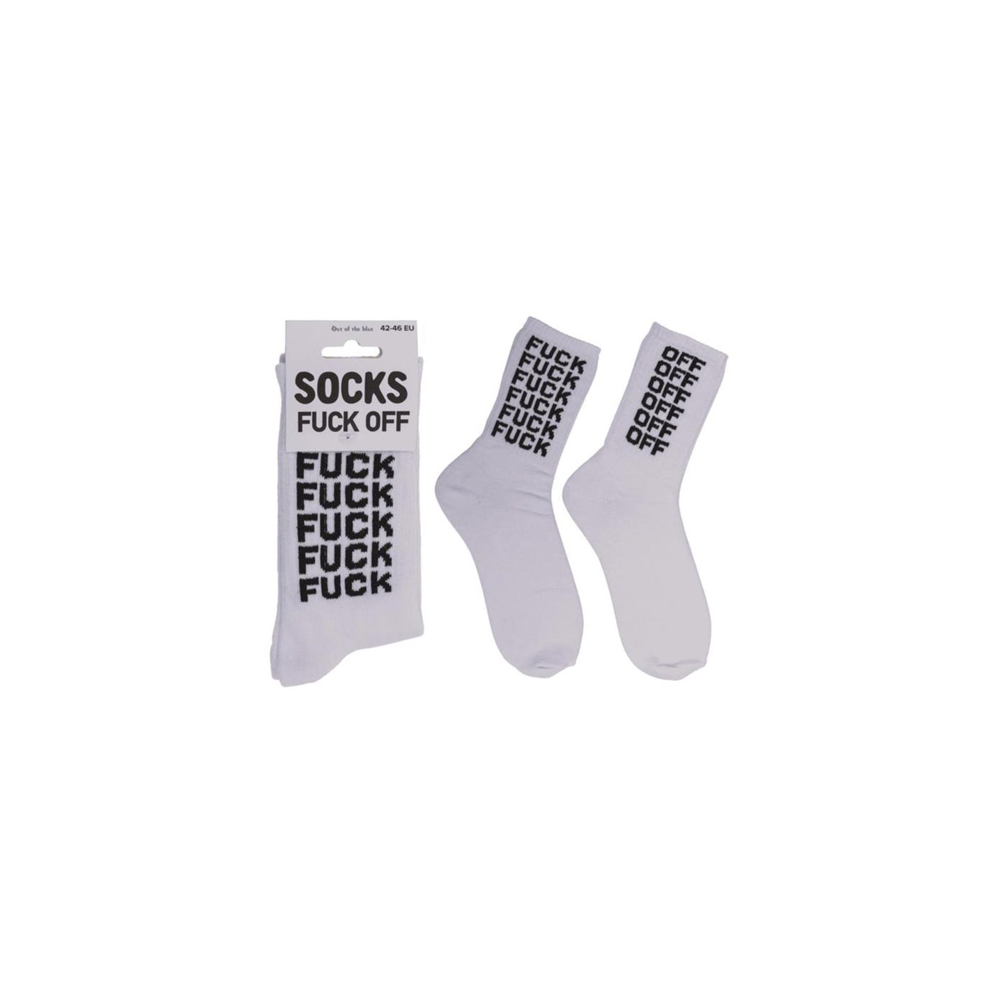 Ootb sportsokken f*ck off maat 42-46 70% katoen, 25% polyamide, 5% elasthan
