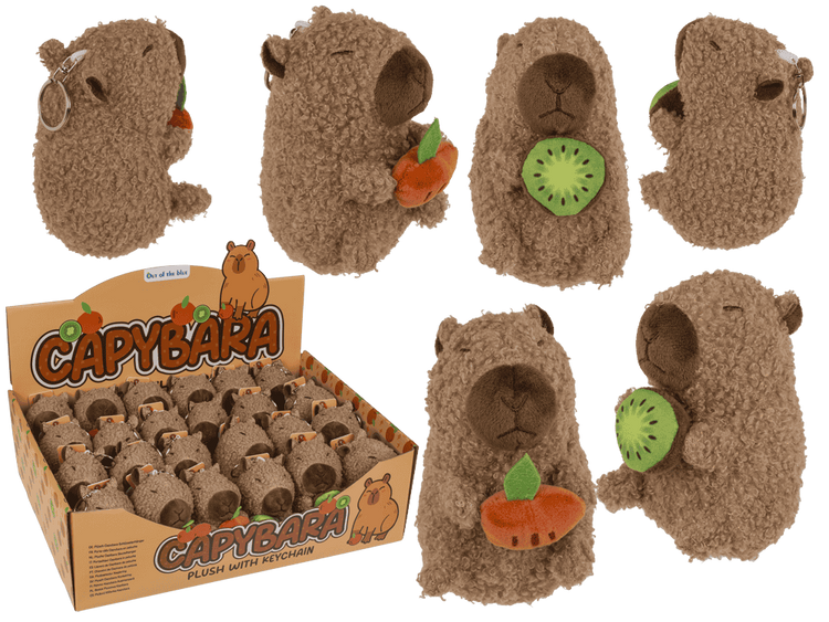 Sleutelhanger capybara. 10 cm. 2 a 24 st