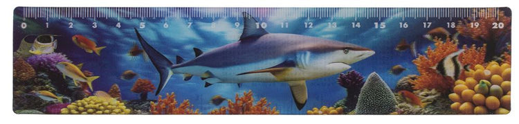 Dsp lineaal zeedieren, 21 cm. 12 ass.
