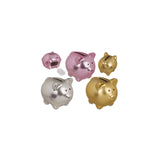 Ootb spaarpot varken glimmend 8x6,5cm 3 assorti - afbeelding 1
