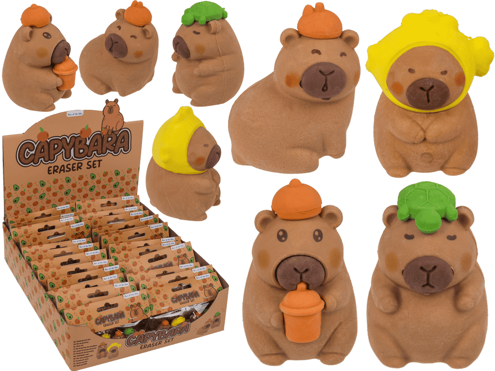 Dsp gummen capybara. 4 ass. 24 stuks in