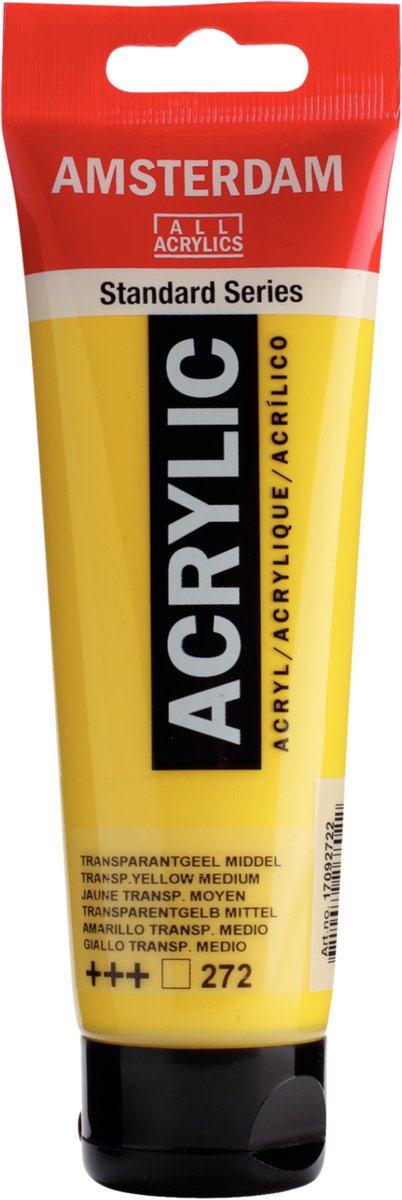 Amsterdam standard series acrylverf tube 120 ml transparantgeel middel 272
