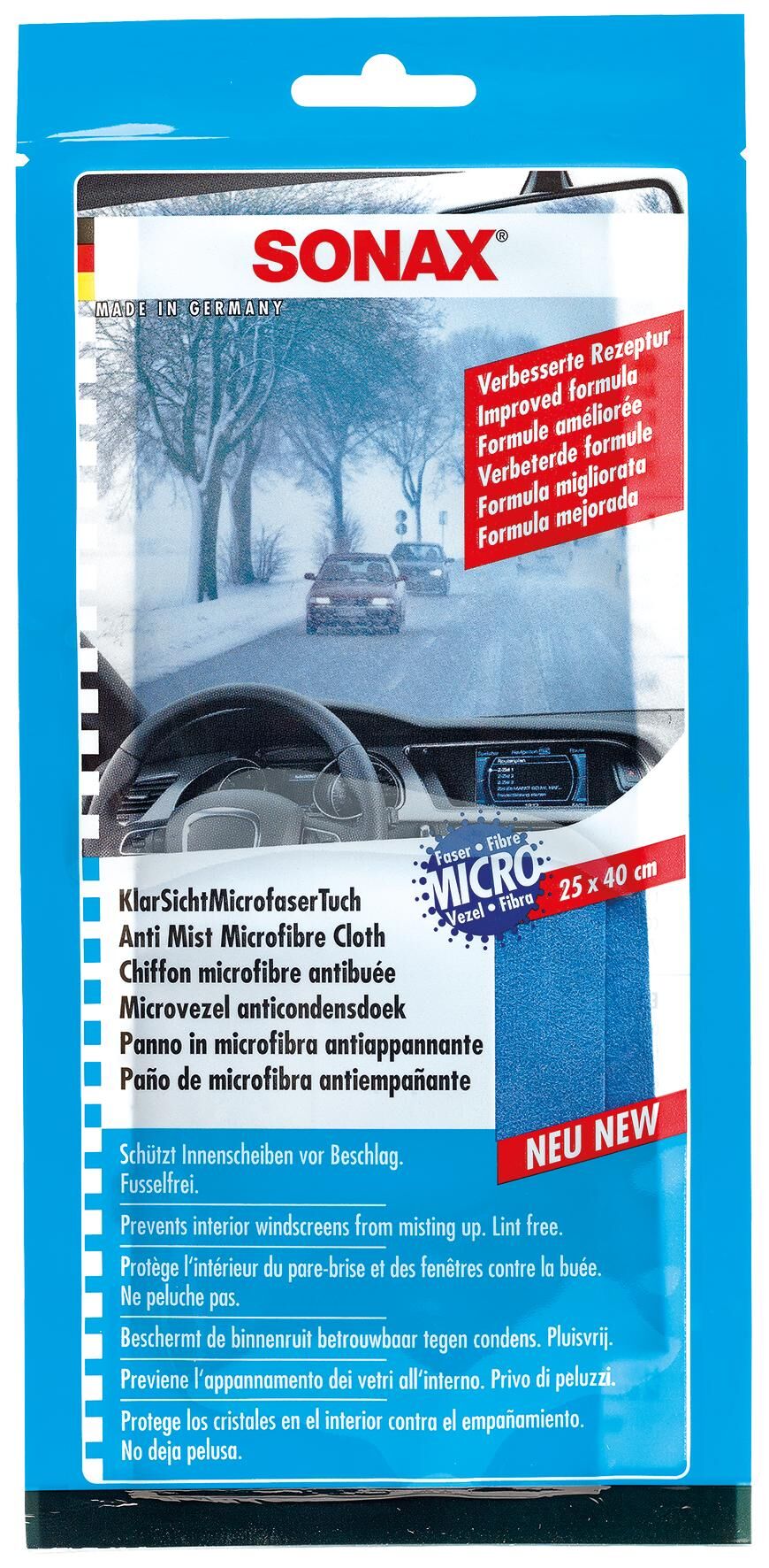 Sonax microvezeldoek klarsicht clear microfibre cloth