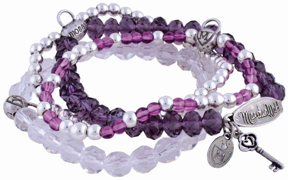 Sprookjesbos: armband paars (3 st)