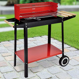 HI HI Barbecuewagen houtskool 88x44x83 cm rood - afbeelding 1