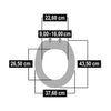 Cornat ksdsc534 snail houten wc bril softclose 90-160mm