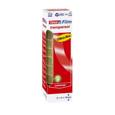 Tesa film plakband transparant 10mx15mm - 10 stuks