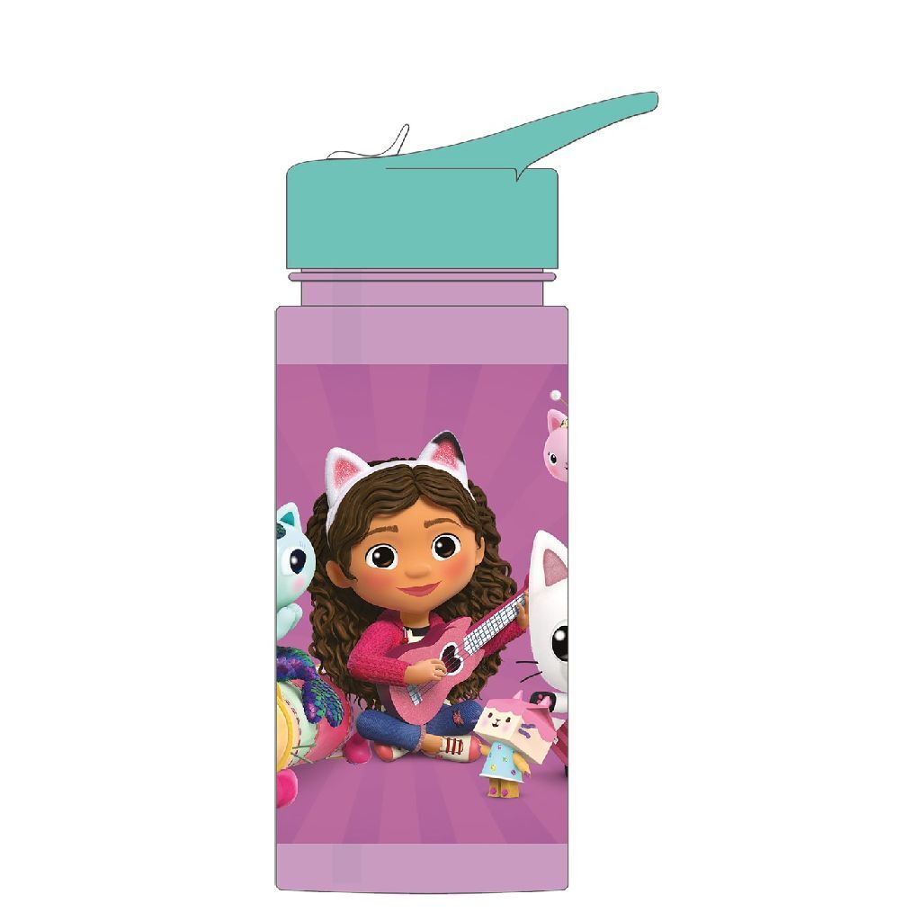 Merkloos sans marque gabby #039;s dollhouse drinkfles 500 ml roze groen