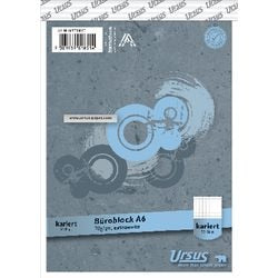 Ursus notitieblok grijs a6 geruit 100 pagina's