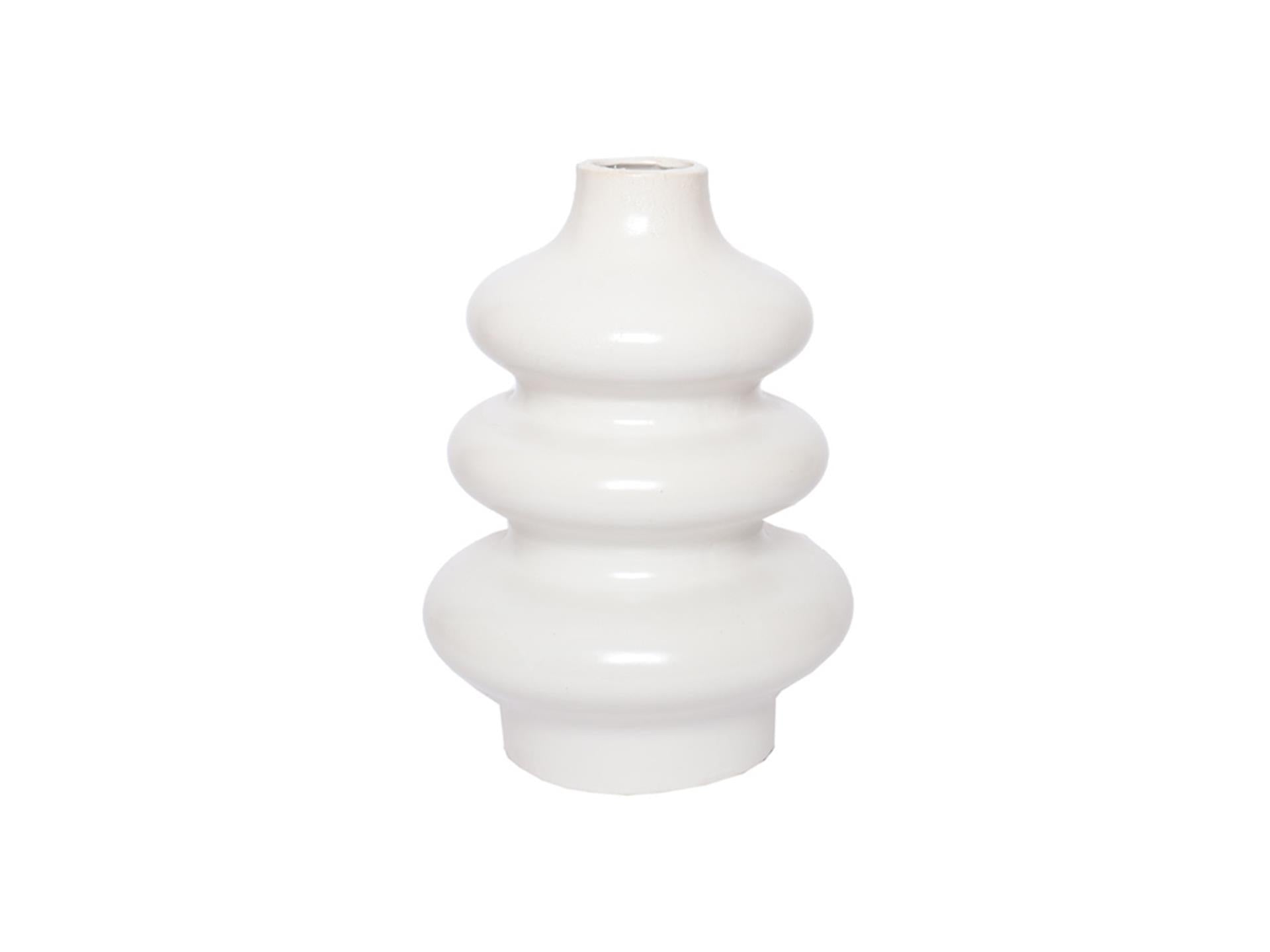 House of nature vaas wit telmen 28cm keramiek