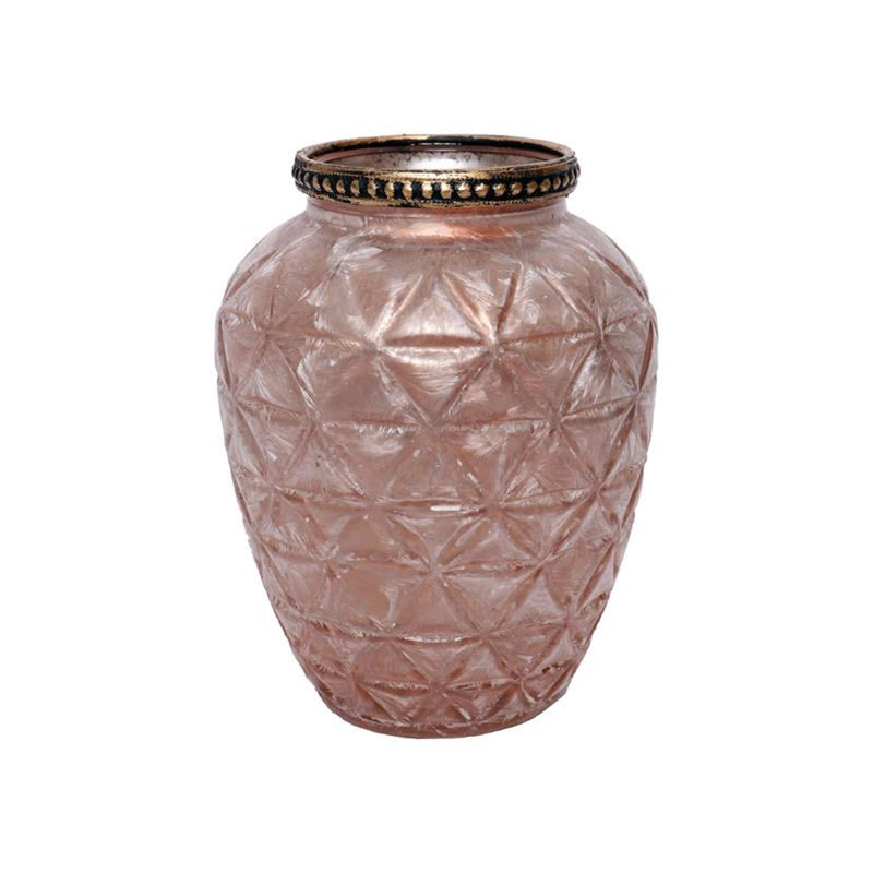 House of nature theelichthouder karatal 14cm roze
