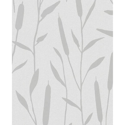 Noordwand behang topchic reed plumes metallic grijs