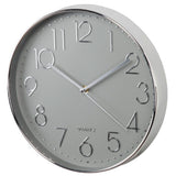 Hama wandklok elegance ø 30 cm geluidsarm zilver grijs - afbeelding 1