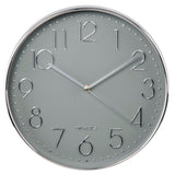 Hama wandklok elegance ø 30 cm geluidsarm zilver grijs - afbeelding 2