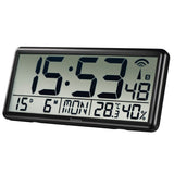 Hama wandklok- jumbo- radiogestuurd- zwart - afbeelding 2