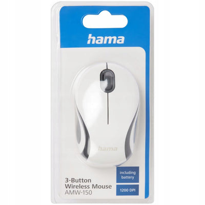 Hama optische minimuis 3-knops draadloze muis amw-150 wit