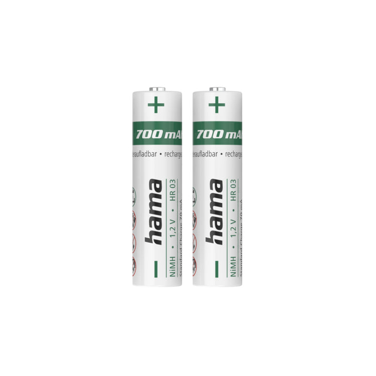 Hama nimh-accu #039;s aaa micro 700 mah 1,2v 2 stuks