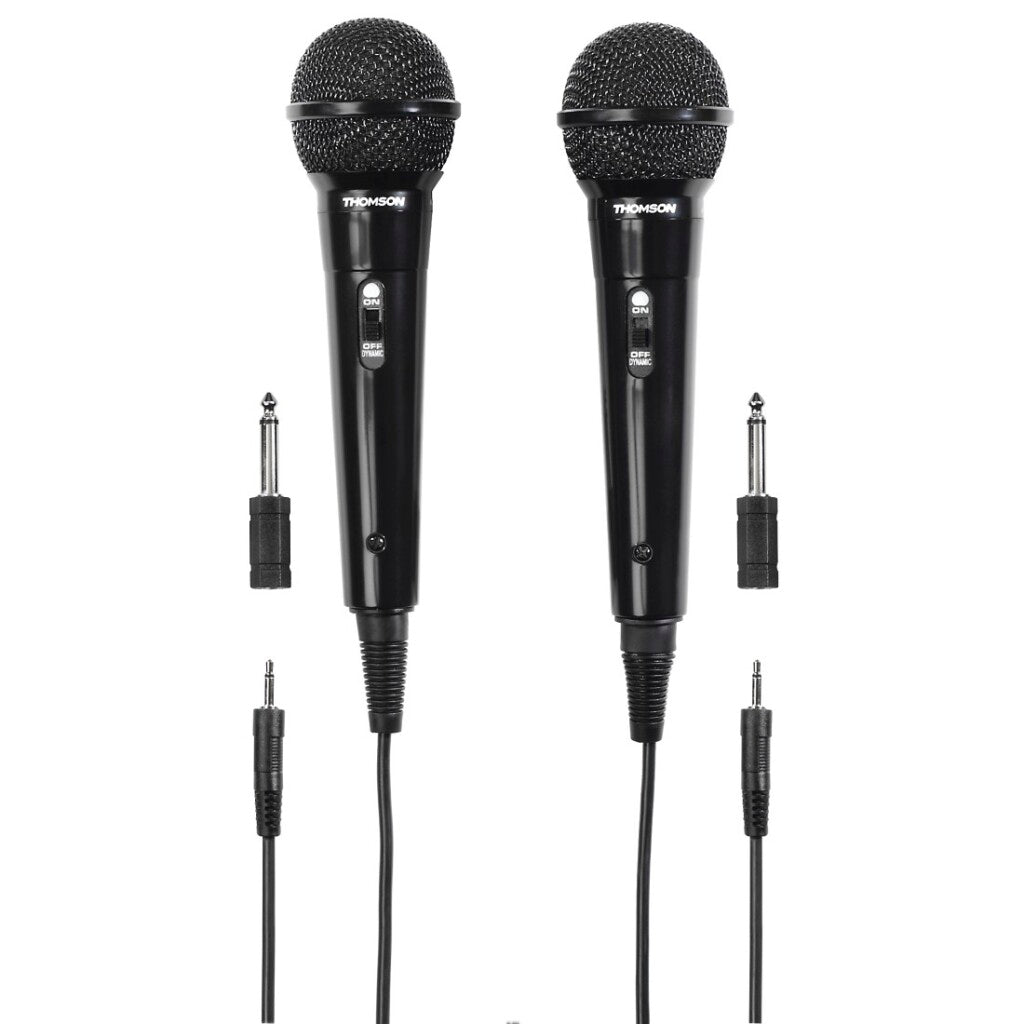 Thomson m135d dynamische microfoon karaoke set zwart