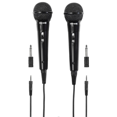 Thomson m135d dynamische microfoon karaoke set zwart