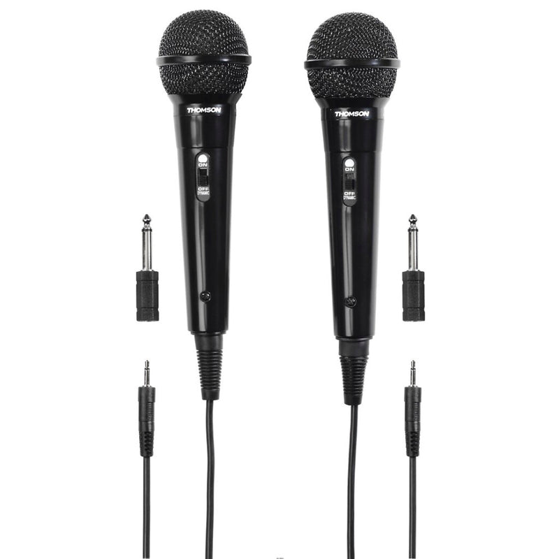 Thomson m135d dynamische microfoon karaoke set zwart