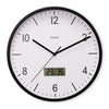 Hama dcf wandklok lanzarote tikt niet + thermometer en hygrometer 35 cm zwart wit