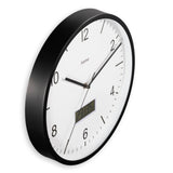 Hama dcf wandklok lanzarote tikt niet + thermometer en hygrometer 35 cm zwart wit - afbeelding 2
