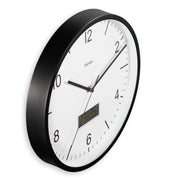 Hama dcf wandklok lanzarote tikt niet + thermometer en hygrometer 35 cm zwart wit - afbeelding 2