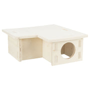 Trixie knaagdierenhuis 3 kamers 30x12x30 cm hout - afbeelding 1