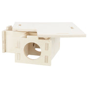 Trixie knaagdierenhuis 3 kamers 30x12x30 cm hout - afbeelding 2