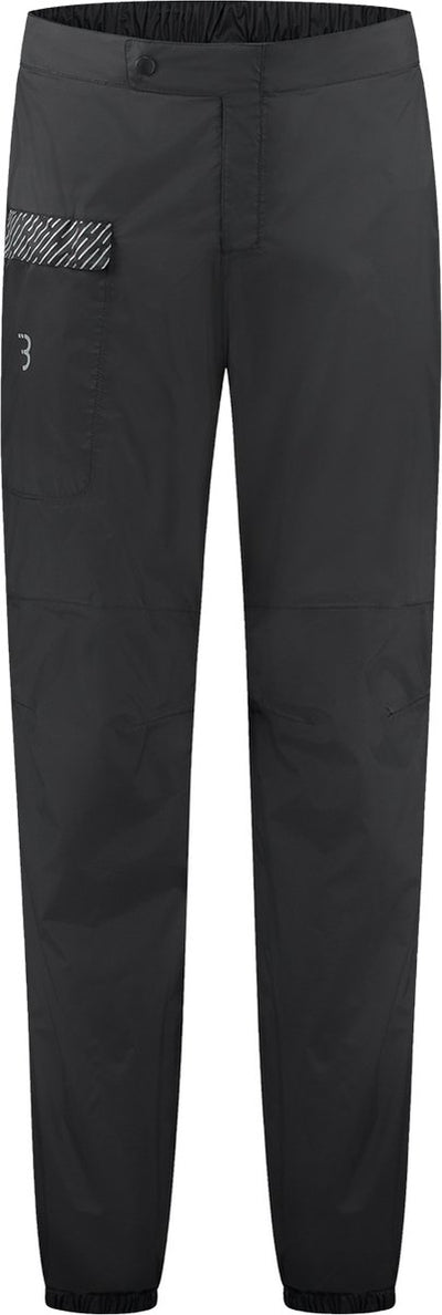 Bbb cycling rainshield waterdichte regenbroek dames en heren - fiets regenbroek met rits - regenpak 10000mm waterdicht en winddicht - zwart - maat xs-s - bbw-449
