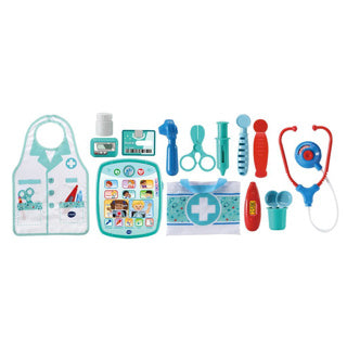 Vtech verzorg leer speelgoeddoktersset - educatief speelgoed - inclusief 15 accessoires - met gezongen liedjes
