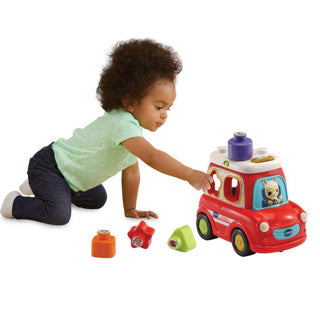 Vtech Vrolijke Vormenauto 25 cm rood 5-delig