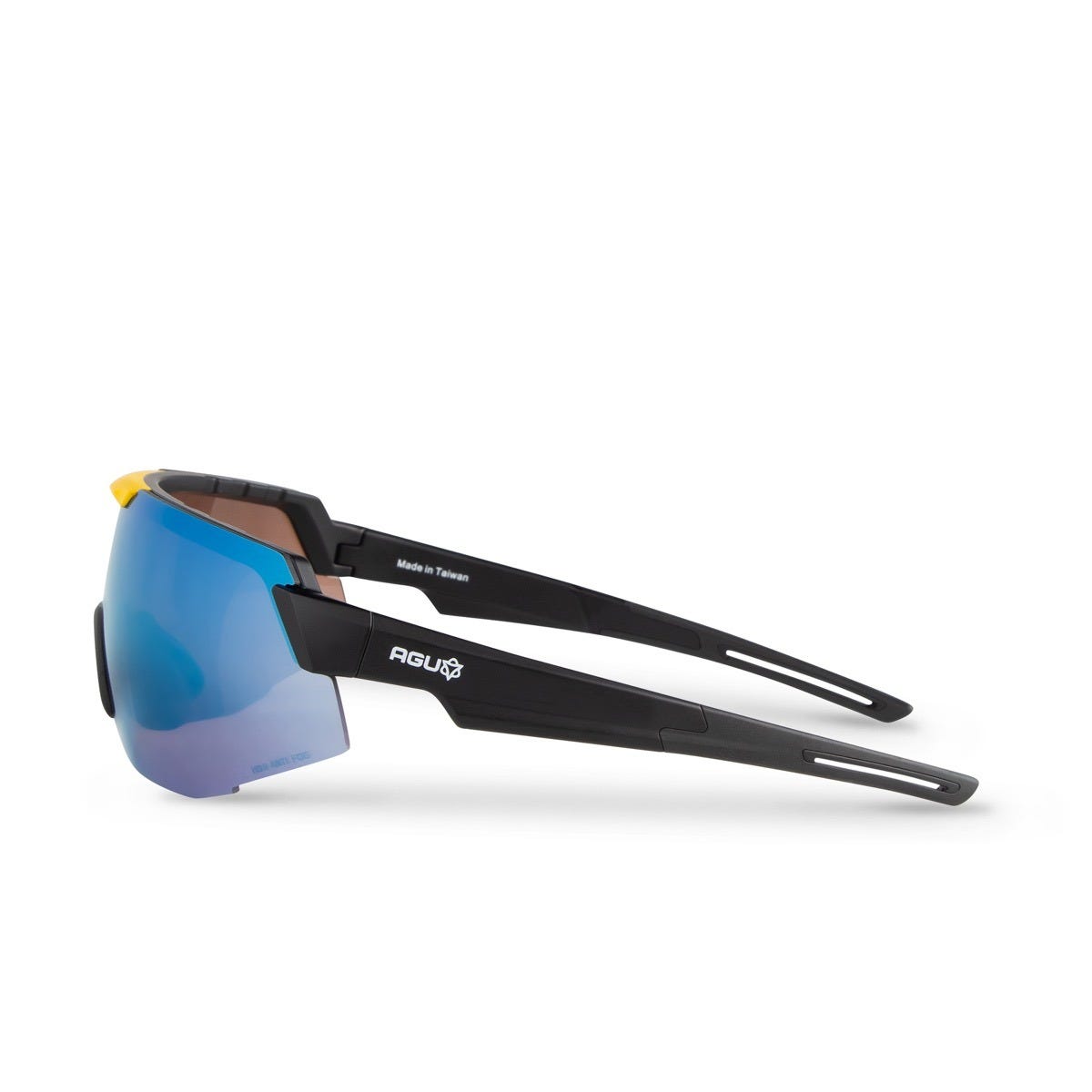 Pride hdii fietsbril zwart geel blauw lens