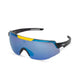 Pride hdii fietsbril zwart geel blauw lens