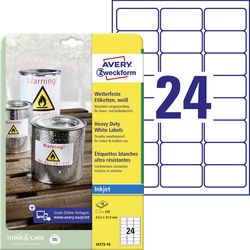 Waterbestendige folie-etiketten avery zweckform j4773-10 polyester wit