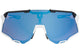 Dynamisch fietsbril zwart blauw lens