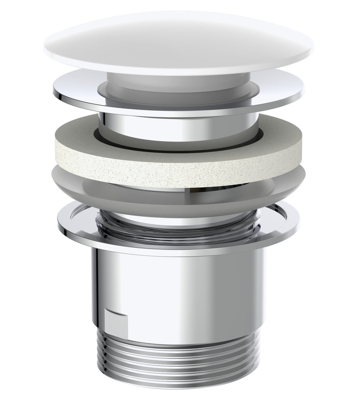 Schutte design clic-clac waste | met overloop | 1 ¼“ x 65 mm | wit - 98807410 98807410