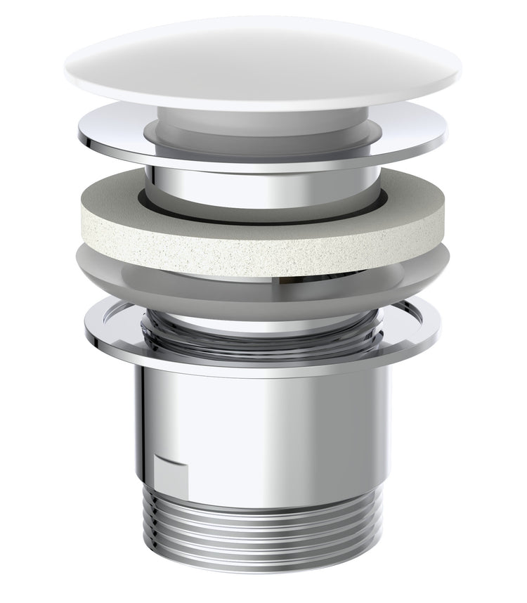 Schutte design clic-clac waste | met overloop | 1 ¼“ x 65 mm | wit - 98807410 98807410