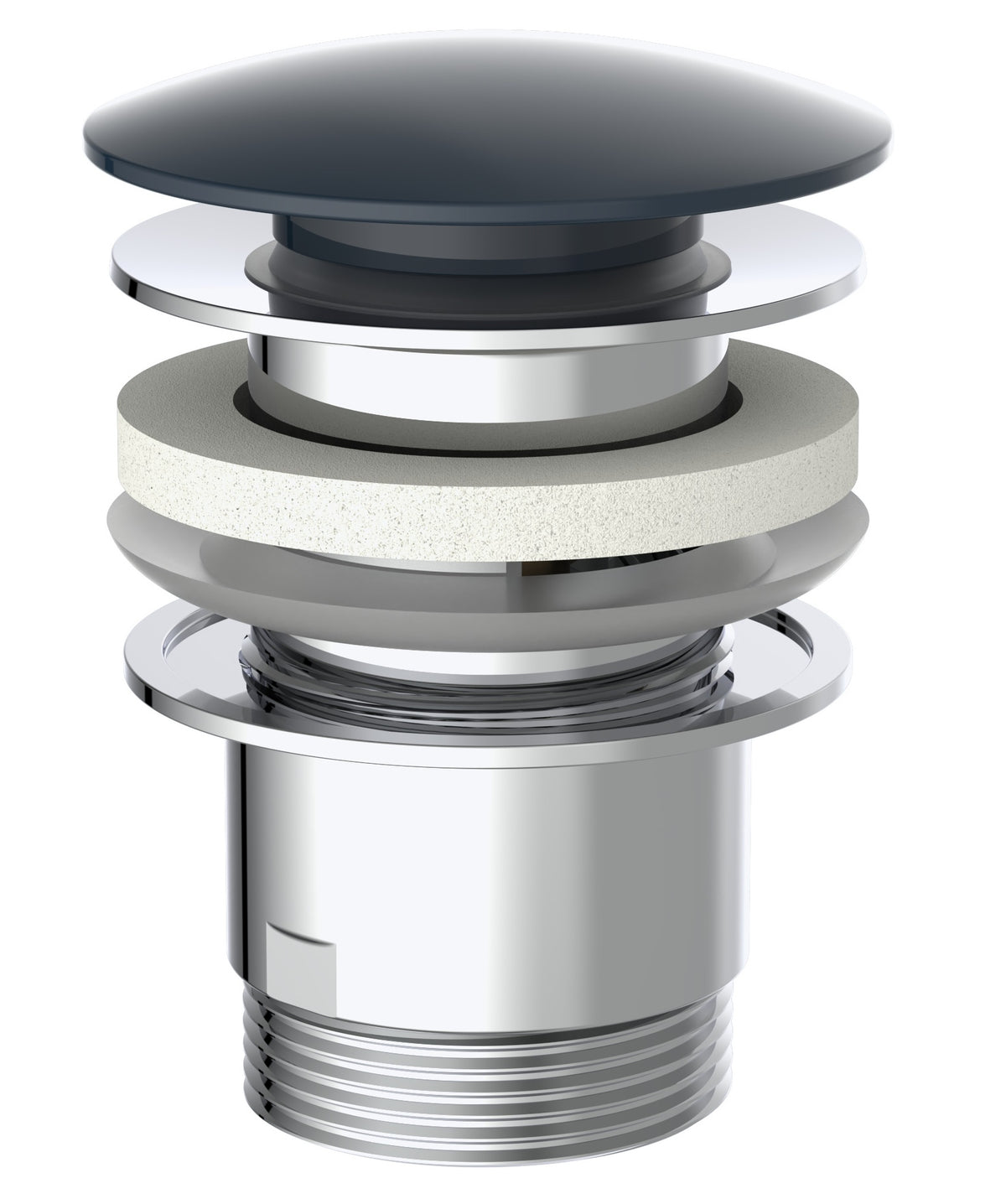 Schutte design clic-clac waste | met overloop | 1 ¼“ x 65 mm| mat zwart - 98807420 98807420