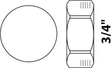 Kirchhoff messing eindkap, blank, met afdichting 3 4 , voor spruitstukuitgang - 988524655 - afbeelding 2