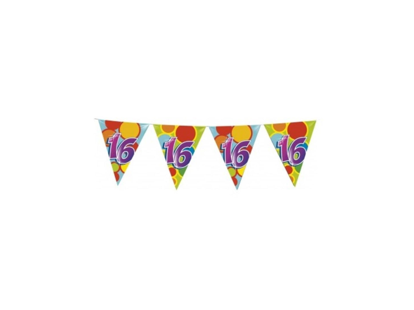 Haza vlaggenlijn 10mtr cijfers 16 jaar pak a 5 stuks