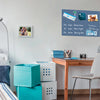 Sigel si-b1207 glasmagneetbord be!board gepoederd blauw 600x400x9mm incl. 2 magneten