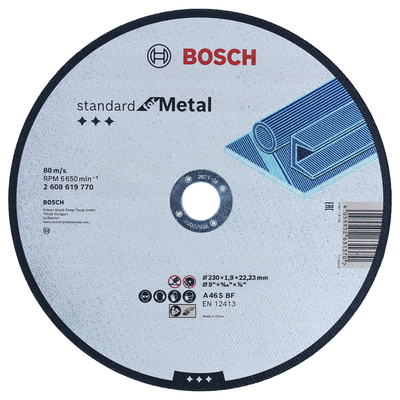 Bosch accessoires doorslijpschijf standard metal 230x1.9x22.23 - 2608619770